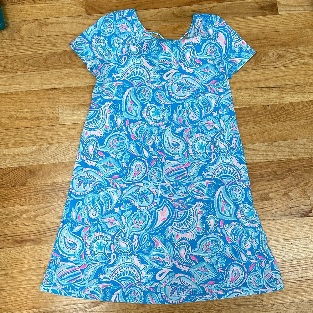 Lilly Pulitzer Blue Pink Paisley Shift Dress